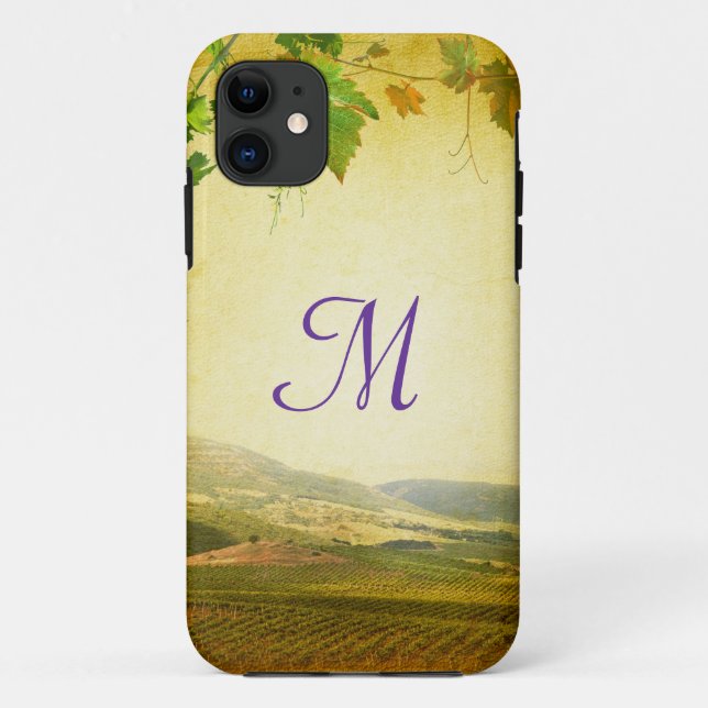 Italian Countryside Winery Monogram IPHONE 5 Case (Back)