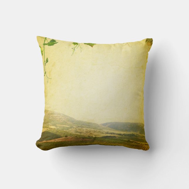 Italian Countryside Winery Throw Couch Pillow (Front)