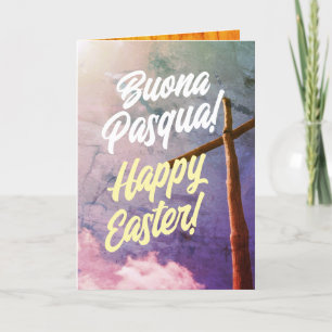 Italian Cristo è risorto Carta di Pasqua Religiosa Holiday Card