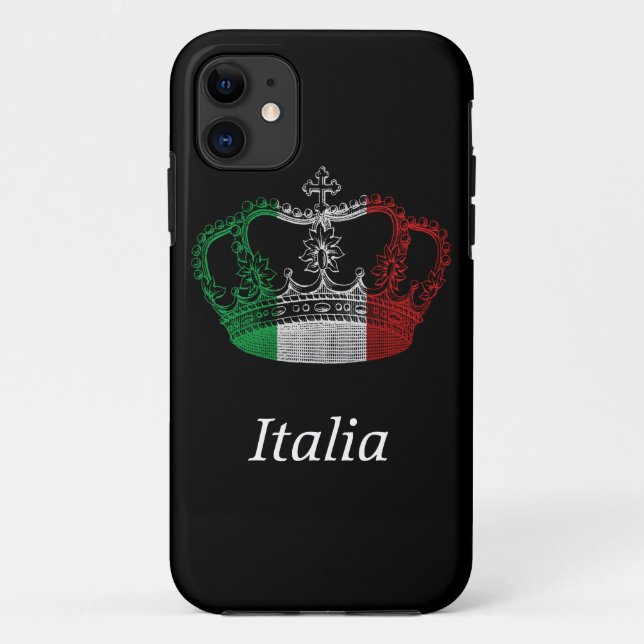 Italian Crown Flag Phone Case (Back)