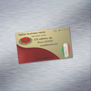 Italian cuisine 	Magnetic business card
