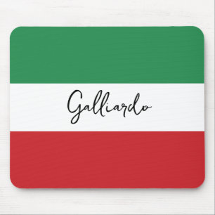 Italian Custom Family Name Mouse Mat