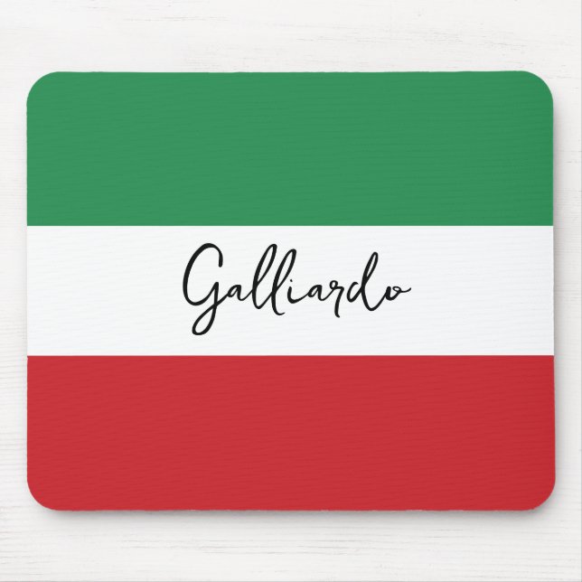 Italian Custom Family Name  Mouse Mat (Front)