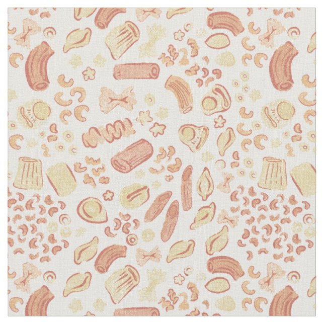 ITALIAN CUTIES The cute italian pasta pattern Fabric (Close Up)
