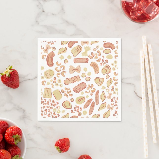 ITALIAN CUTIES The cute italian pasta pattern Napkin (Insitu)