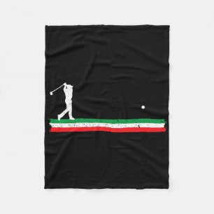 Italian Dad Golfing Father Italy Flag Golf Fan Uni Fleece Blanket