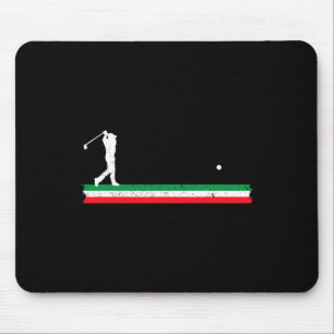 Italian Dad Golfing Father Italy Flag Golf Fan Uni Mouse Mat