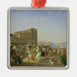 Italian Dancing, Naples, 1836 Metal Tree Decoration