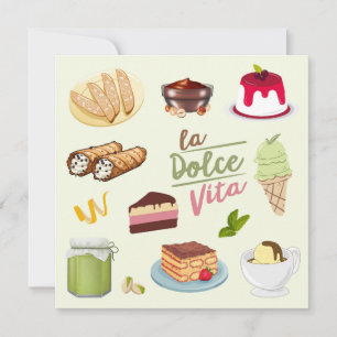 Italian Desserts Sweets Card
