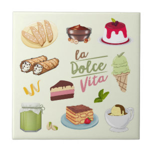 Italian Desserts Sweets Tile