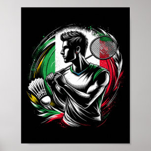Italian Dminton Player Sportsman Athlete Coach  Poster