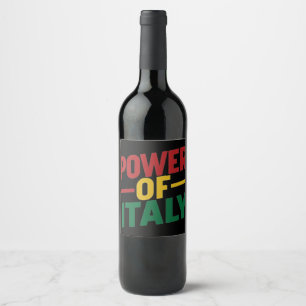 "Italian Elegance: Power of Italy" Wine Label