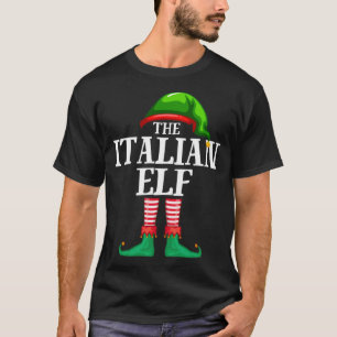 Italian Elf Matching Family Christmas Party Pajama T-Shirt