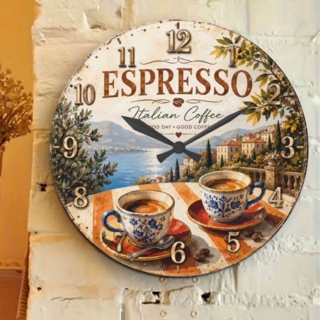 Italian Espresso Coffee Large Clock (Creator Uploaded)