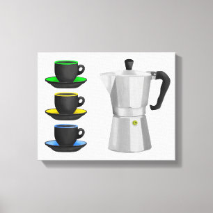 Italian Espresso Coffee Pot Canvas Print