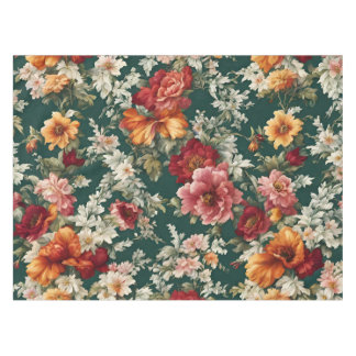 Italian Exquisite, Delicate Flowers with Greenery Tablecloth
