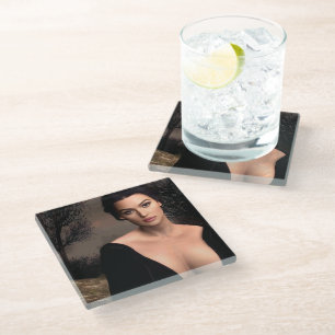 Italian Fall glass coaster