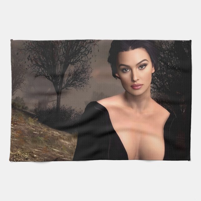Italian Fall kitchen towel (Horizontal)