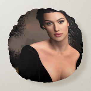 Italian Fall round cushion
