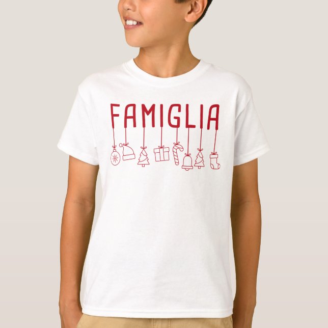Italian Famiglia - Matching Family Christmas  T-Sh T-Shirt (Front)