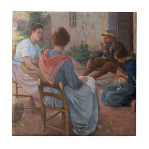 Italian Family Elin Danielson Gambogi Painting ar Tile