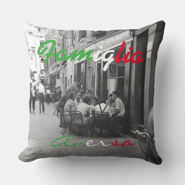 Italian Family Pillow - Famiglia Accent Pillow (Front)