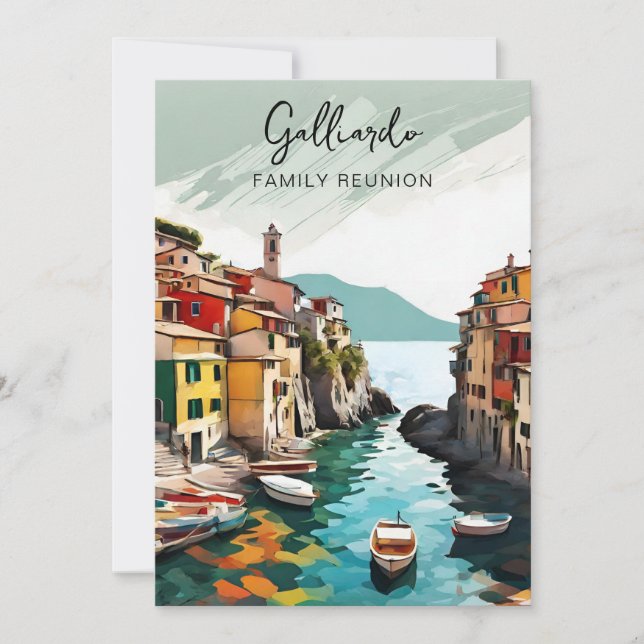 Italian Family Reunion Party Invitation (Front)