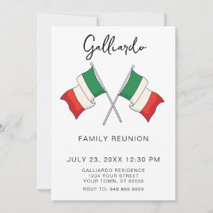 Italian Family Reunion Party Invitation