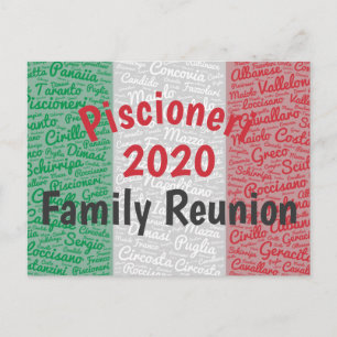 Italian Family Reunion Postcard Invitation 2