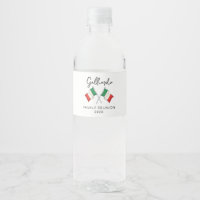 Italian Family Reunion Water Botle Labels