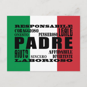 Italian Fathers : Qualities Postcard