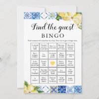 Italian Find the Guest Bingo Bridal Shower Game