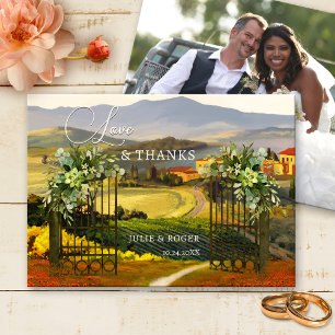 Italian Fine Art Custom Photo Wedding Thank You