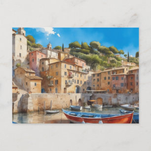 Italian Fisherman Village Postcard