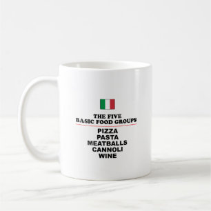 Italian Five Basic Food Groups Coffee Mug