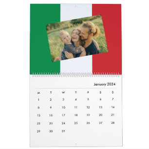 Italian Flag 2025 Calendario Personalizzato Custom Calendar