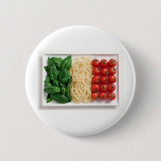 Italian Flag 6 Cm Round Badge (Front)