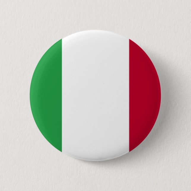 ITALIAN FLAG 6 CM ROUND BADGE (Front)