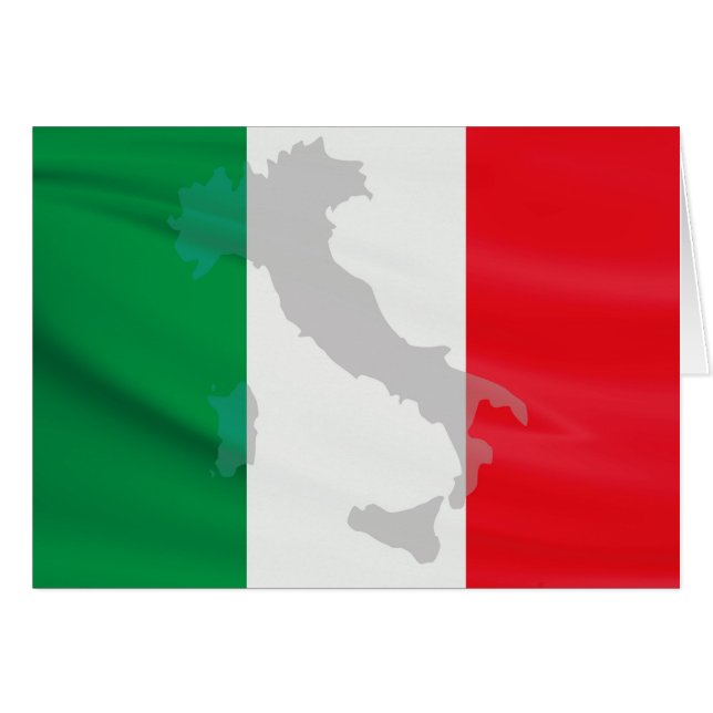 italian flag and Italy (Front Horizontal)