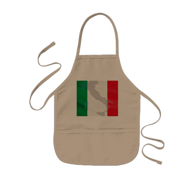 italian flag and Italy Kids Apron (Front)