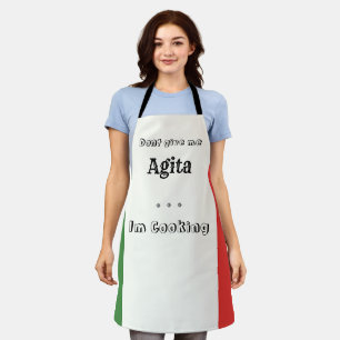 Italian Flag Apron with Saying