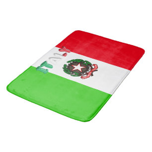 Italian flag bath mat
