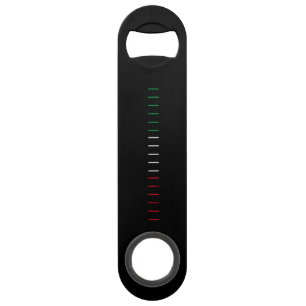 Italian flag bottle opener. Speed design.