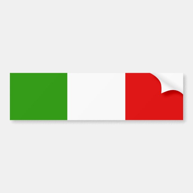 Italian Flag Bumper Sticker (Front)
