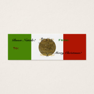 Italian flag Buon Natale Christmas Gift Tag