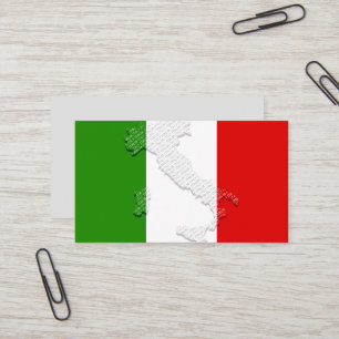 Italian flag business card