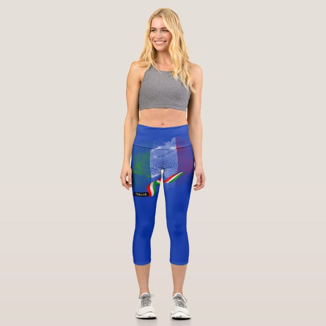 Italian flag capri leggings (Front)