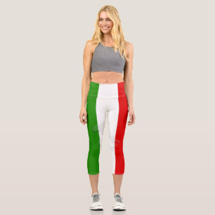 Italian flag capri leggings