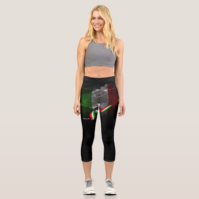 Italian flag capri leggings (Front)