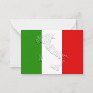 Italian flag card